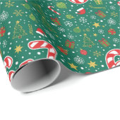 Candy Cane 6-7 Meme Kerst Doodles Cadeaupapier (Rol Hoek)