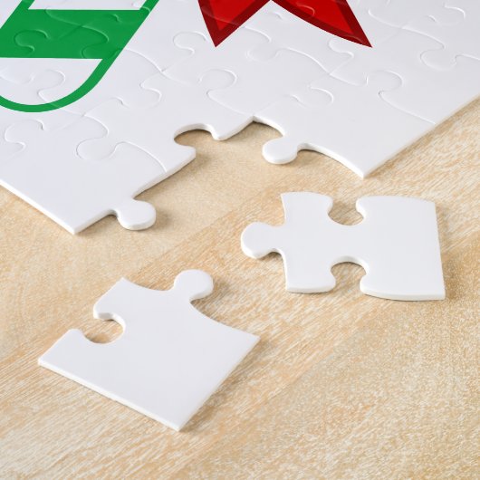 Candy Cane 8x10 Fotopuzzel met geschenkdoos Legpuzzel (Zijkant)