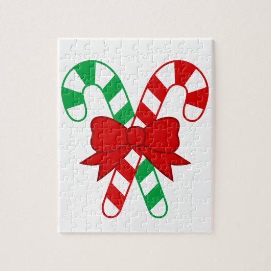 Candy Cane 8x10 Fotopuzzel met geschenkdoos Legpuzzel (Verticaal)