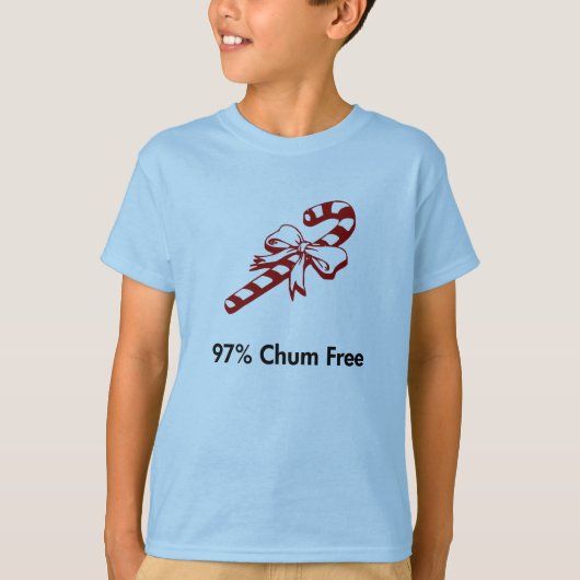 Candy Cane 97 procent chum T-shirt (Voorkant)