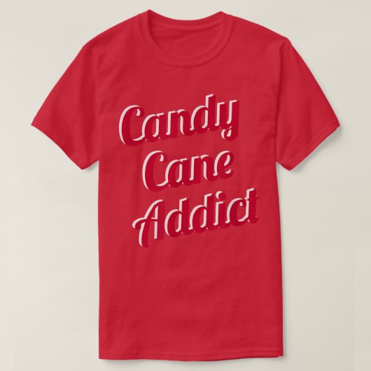 Candy Cane Addict T-shirt (Design voorkant)
