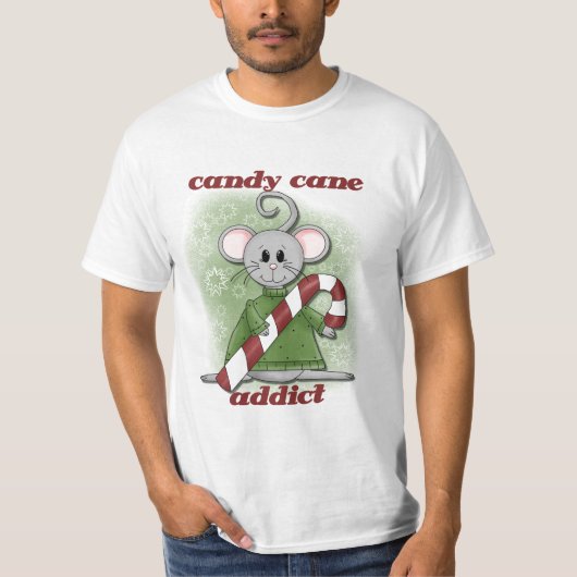 Candy Cane Addict Tshirts en geschenken (Voorkant)