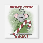 Candy Cane Addict Tshirts en geschenken Magneet (Voorkant)