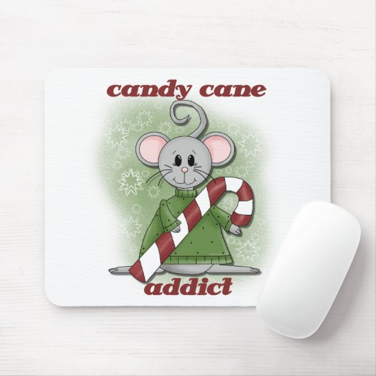 Candy Cane Addict Tshirts en geschenken Muismat (Met muis)