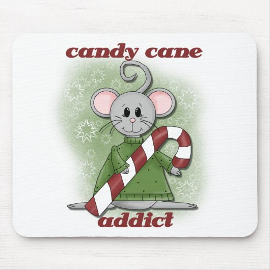 Candy Cane Addict Tshirts en geschenken Muismat (Voorkant)