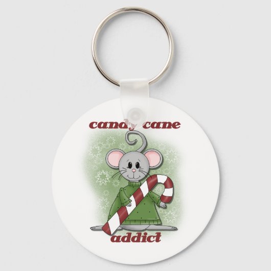 Candy Cane Addict Tshirts en geschenken Sleutelhanger (Voorkant)
