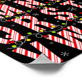 Candy Cane Alphabet Christmas Lights Teacher Schoo Poster (Hoek)