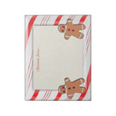 Candy Cane and Gingerbrood Man Cookies Notitieblok (Linkerzijde)