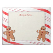 Candy Cane and Gingerbrood Man Cookies Notitieblok (Voorkant)
