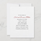 Candy Cane and Holly Party Invitations Kaart (Achterkant)