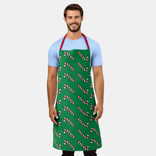 Candy Cane apron Schort (Gedragen)