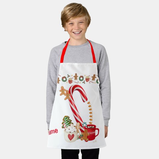 Candy Cane Apron Schort (Gedragen)