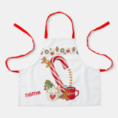 Candy Cane Apron Schort (Voorkant)