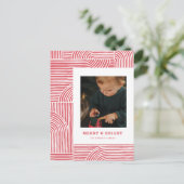 Candy Cane Arches Modern Holiday Photo Briefkaart (Staand voorkant)
