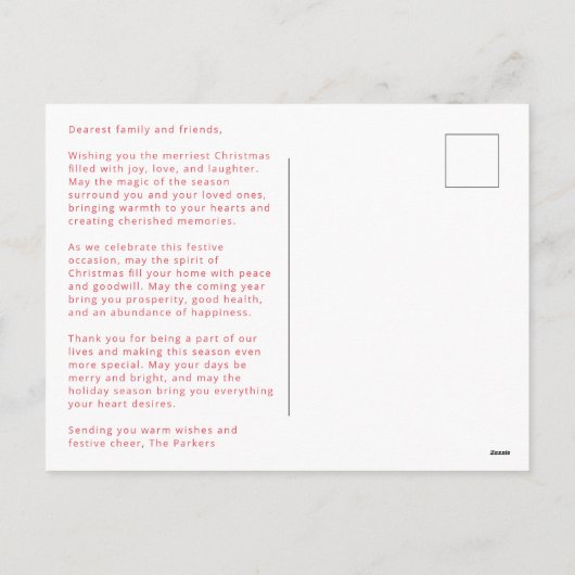 Candy Cane Arches Modern Holiday Photo Briefkaart (Achterkant)