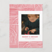 Candy Cane Arches Modern Holiday Photo Briefkaart (Voorkant)