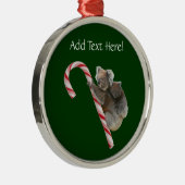Candy Cane Australian Koala Beren Metalen Ornament (Rechts)