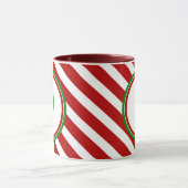 Candy Cane Basics Red/White Mok (Midden)