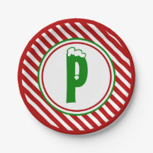 Candy Cane Basics Rood/Wit Monogram