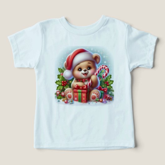Candy Cane Bear" – Adorable Baby Bear Christmas To (Design voorkant)