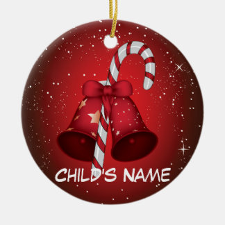 Candy Cane Bells Keramisch Ornament