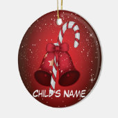 Candy Cane Bells Keramisch Ornament (Links)