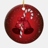 Candy Cane Bells Keramisch Ornament (Achterkant)