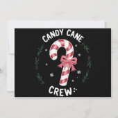 Candy Cane Bemanning Grappig Kerst Kersenliefhebbe Feestdagenkaart (Voorkant)