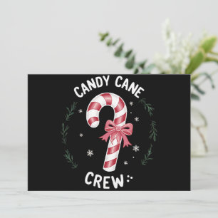 Candy Cane Bemanning Grappig Kerst Kersenliefhebbe Feestdagenkaart