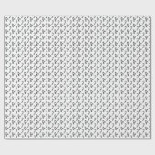 Candy Cane Black en White Pattern Cadeaupapier (Vlak)