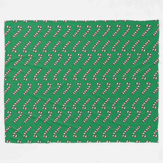 Candy Cane blanket Fleece Deken (Voorkant (Horizontaal))