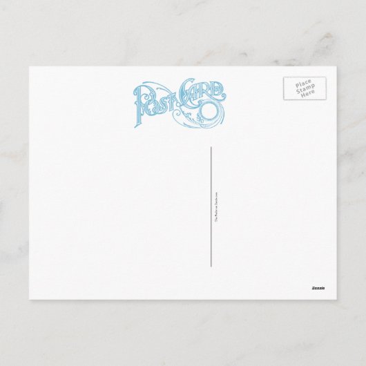 Candy Cane Blue Kerstfeestay Greep Feestdagenkaart (Achterkant)