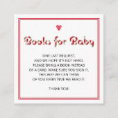 Candy Cane Boeken voor Baby Insert Kaart (Voorkant)
