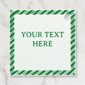 Candy Cane Border Kerst Decor Aangepaste tekst Bedankjes Labels (Achterkant)