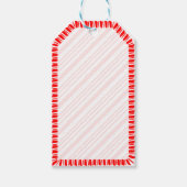 Candy Cane Border Kerstmis Blank Aangepast Cadeaulabel (Voorkant)