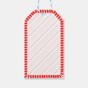 Candy Cane Border Kerstmis Blank Aangepast Cadeaulabel