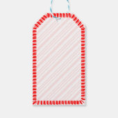 Candy Cane Border Kerstmis Blank Aangepast Cadeaulabel (Achterkant)