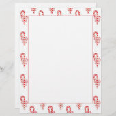 Candy Cane Border Letterhead (Voorkant / Achterkant)