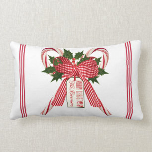 Candy Cane Bouquet Merry-kerstfamilienaam Kussen