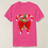 Candy Cane Bow 1 T-shirt (Design voorkant)