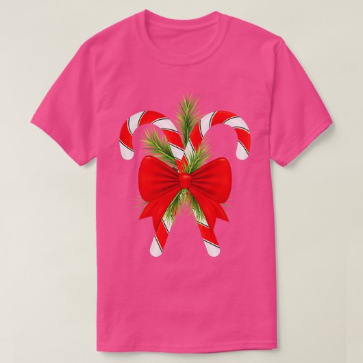 Candy Cane Bow 1 T-shirt (Design voorkant)