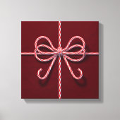 Candy Cane Bow Canvas (Voorkant)
