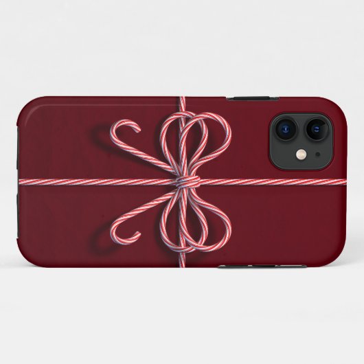 Candy Cane Bow iPhone 5 Hoesje (Achterkant (horizontaal))