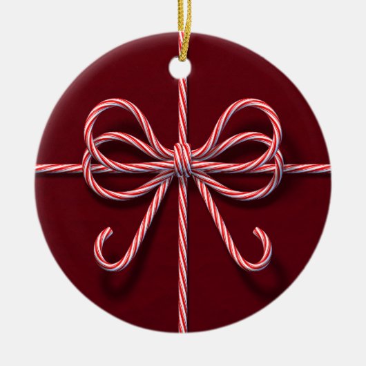 Candy Cane Bow Ornament (Voorkant)