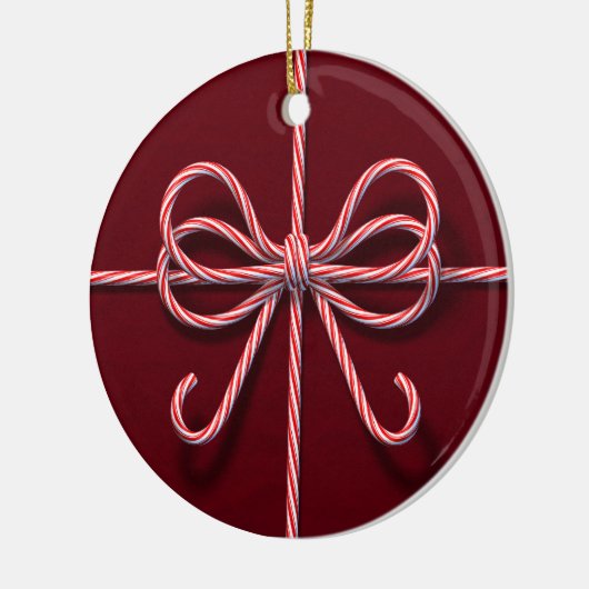 Candy Cane Bow Ornament (Links)