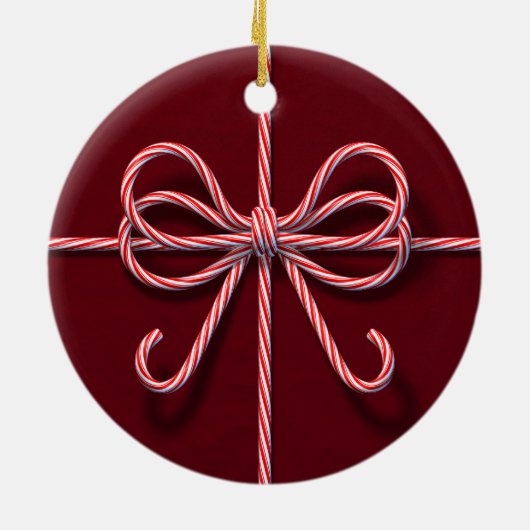 Candy Cane Bow Ornament (Achterkant)