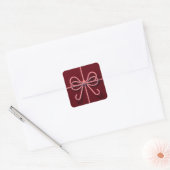 Candy Cane Bow Sticker (Envelop)