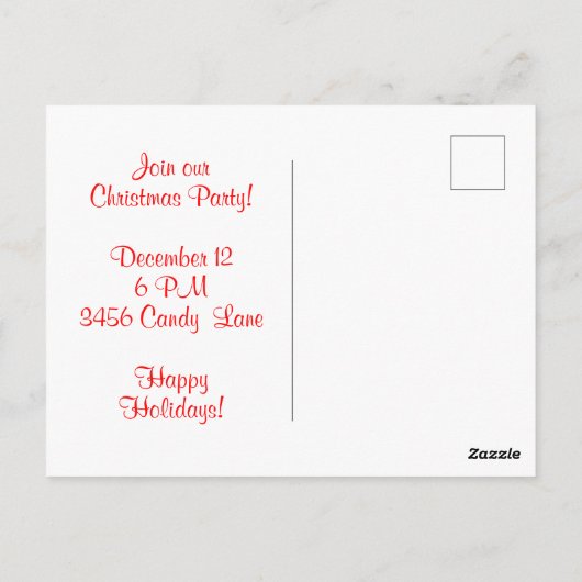 Candy Cane Briefkaart (Achterkant)