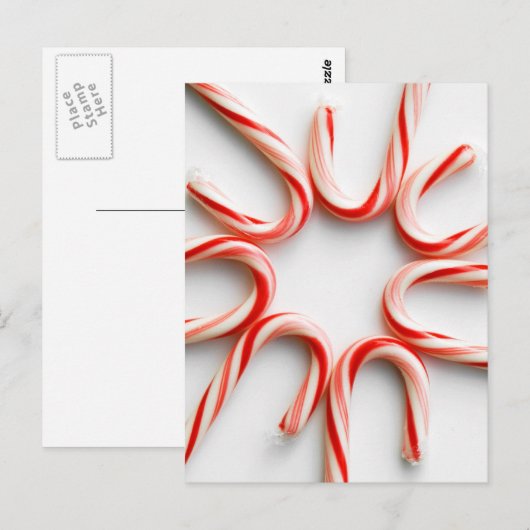 Candy Cane Briefkaart (Voorkant / Achterkant)