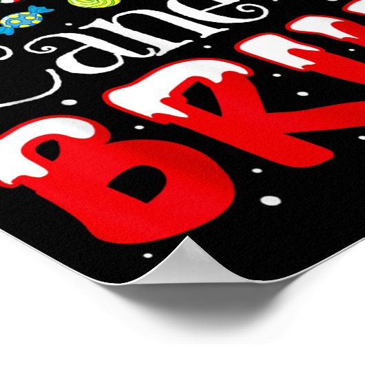 Candy Cane Bruh Christmas Love Snoep Boys Girls Ki Poster (Hoek)